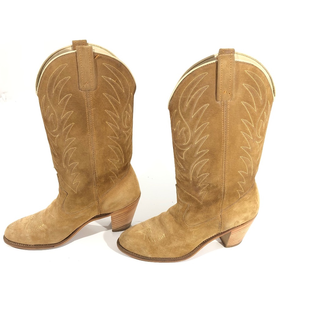 Acme Western cowboy boots Brown leather Women 9 - Picture 2 of 6